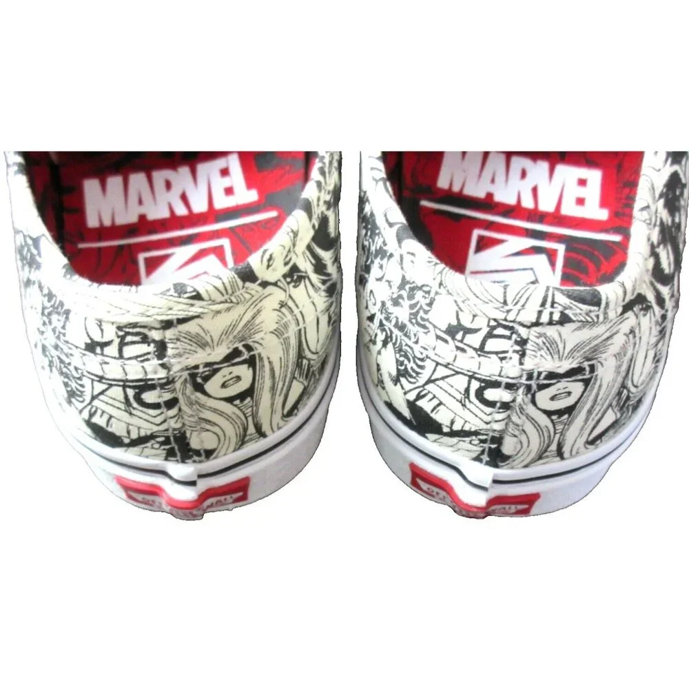 Vans x Marvel Authentic Women's canvas shoes Black White Multi Size 5.5 NIB - Picture 6 of 6